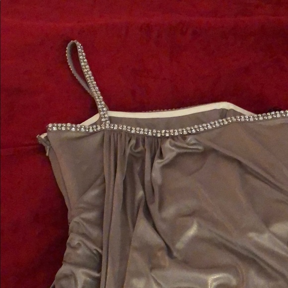 Laundry Skinny Strap Foil Wrap Dress - Picture 6 of 8